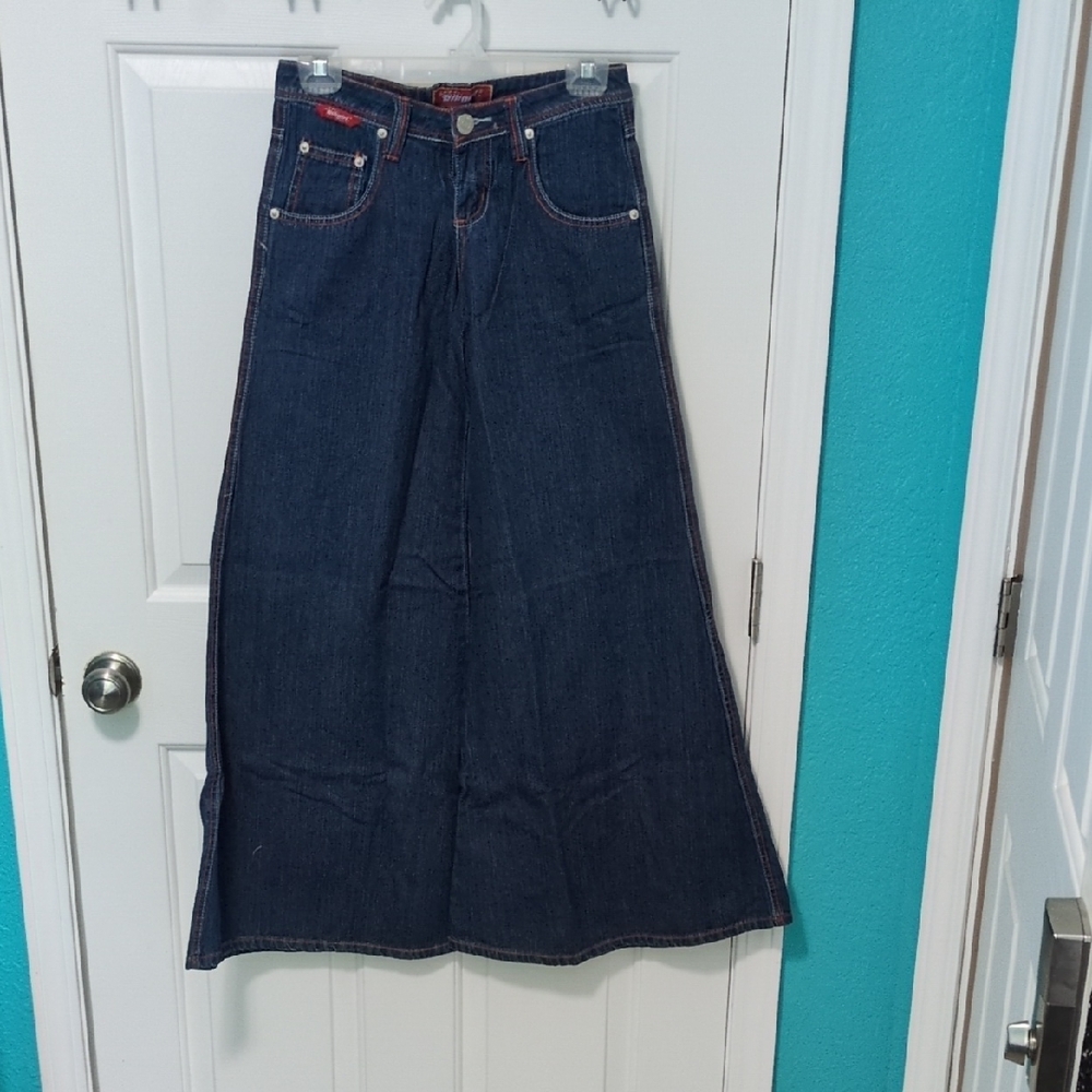 COPY - Kikgirl Dark Blue Wide-Leg Denim Jeans